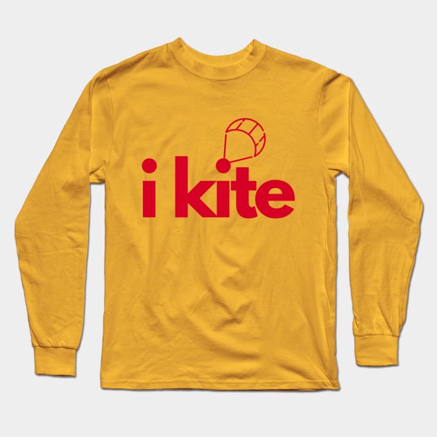 iKite Red Long Sleeve T-Shirt by robinsonkite